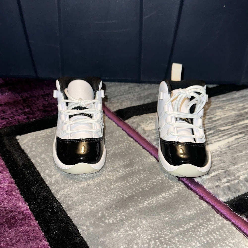 Jordan’s Retro 11’s Black & White Kids Athletic Sneakers